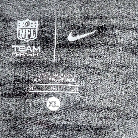 Nike NFL Raiders Womens Long Sleeve Crewneck Top XL Gray Black - Picture 2 of 11